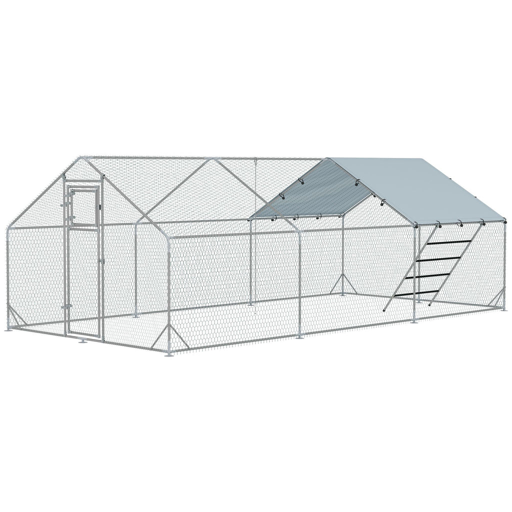 Spacious Outdoor Chicken Coop and Run with Covered Roof