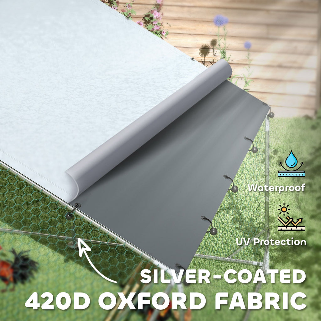 Spacious Outdoor Chicken Coop and Run with Covered Roof