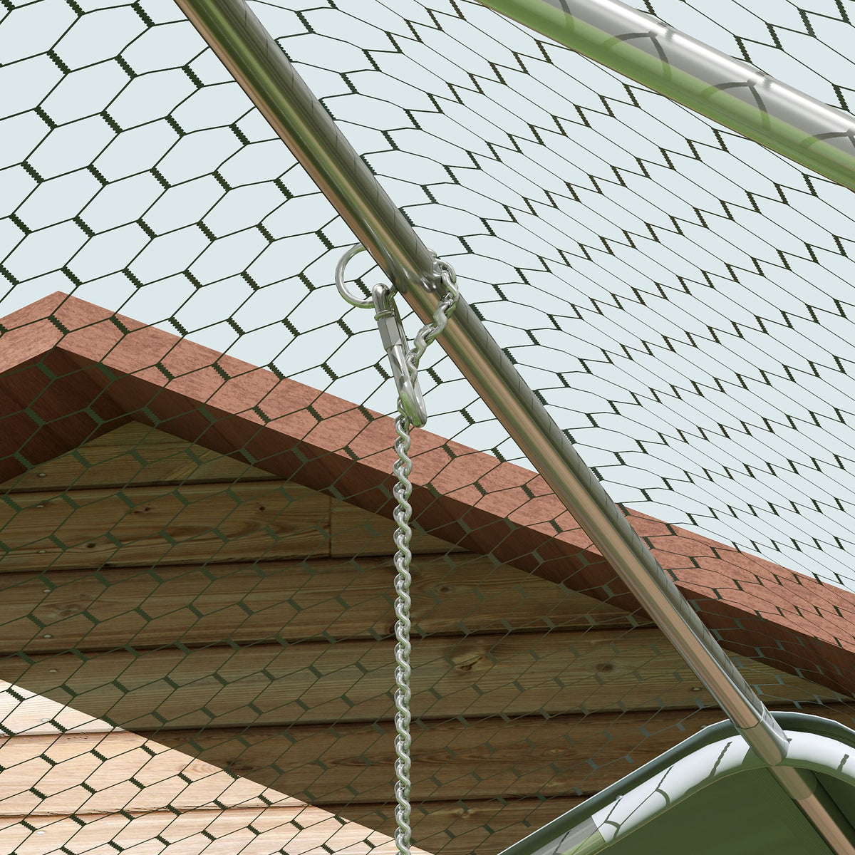 Spacious Outdoor Chicken Coop and Run with Covered Roof