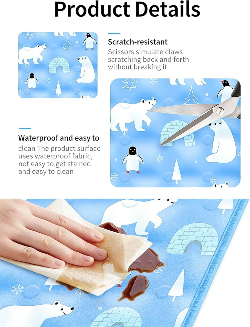 Foldable Cooling Mat for Dogs and Cats, Indoors and Out