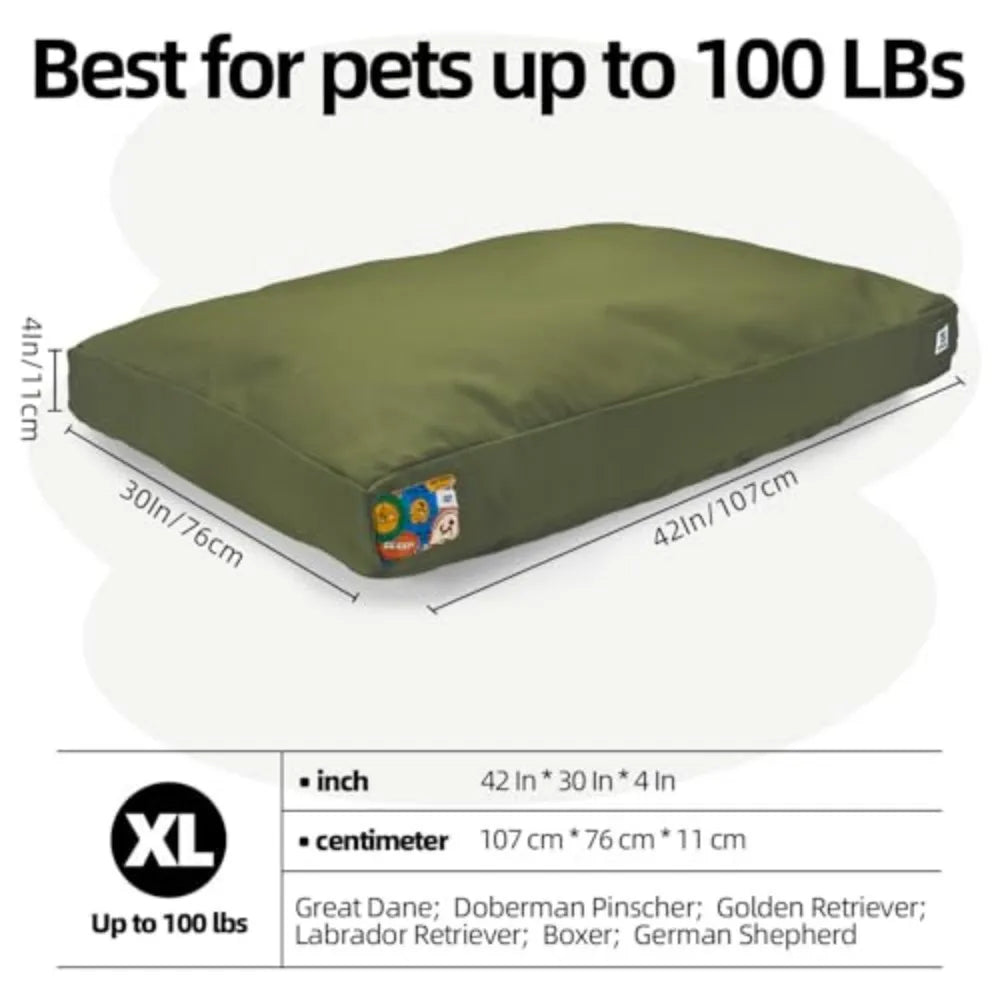 Chew-Resistant Dog Bed with Removable Washable Cover