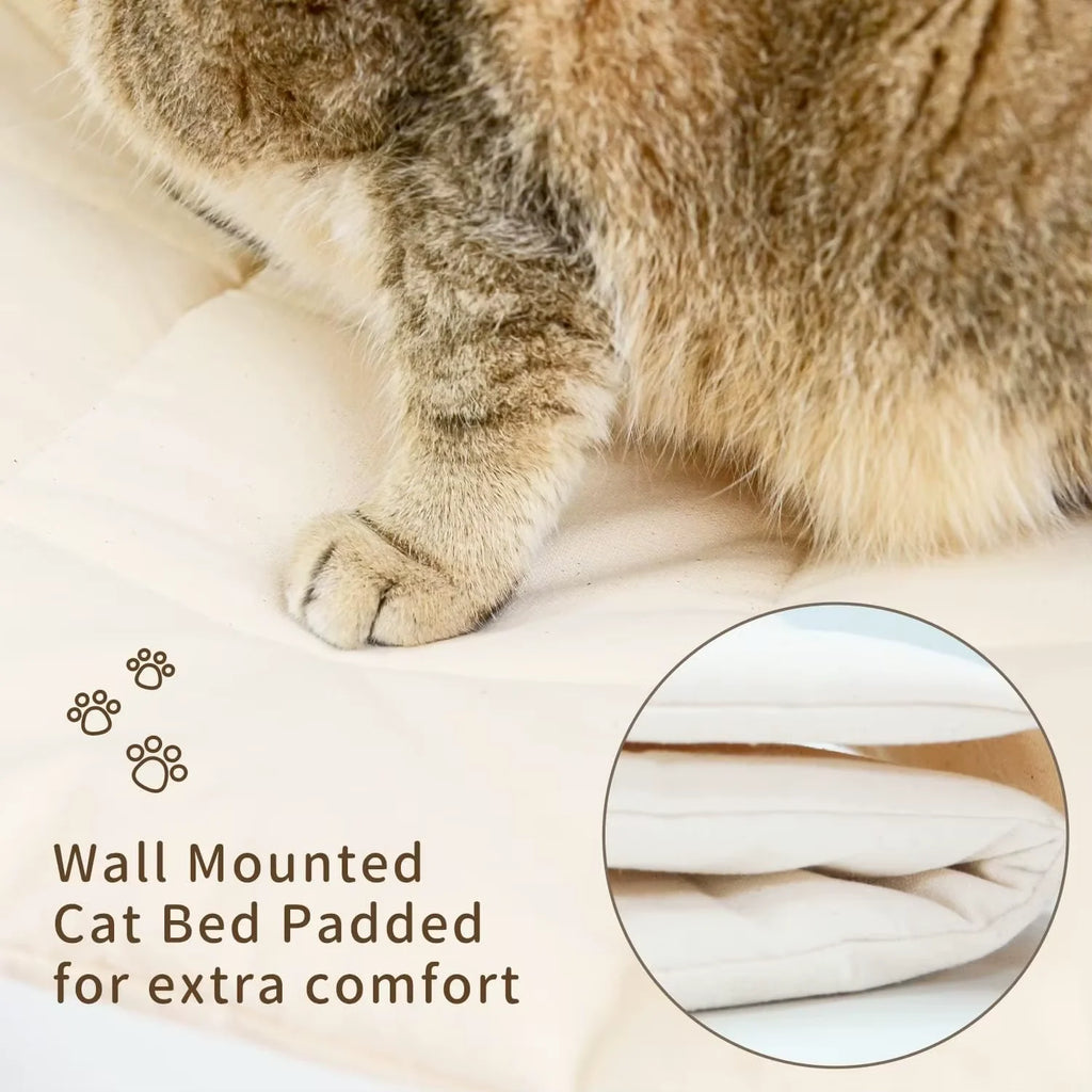 Wall-Mounted Cat Hammock and Climbing Shelf for High Perches