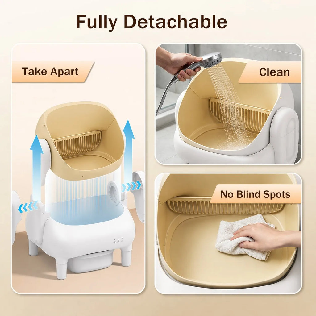 Sofa-Style Smart Self-Cleaning Cat Litter Box with WiFi App Monitoring
