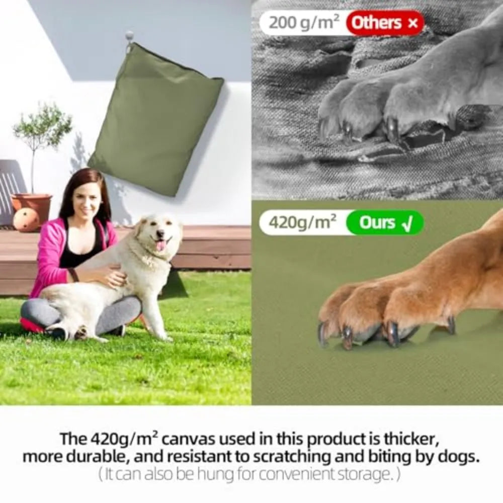 Chew-Resistant Dog Bed with Removable Washable Cover