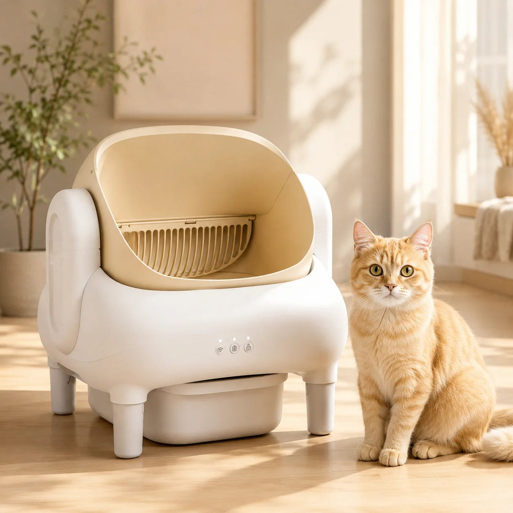 Sofa-Style Smart Self-Cleaning Cat Litter Box with WiFi App Monitoring