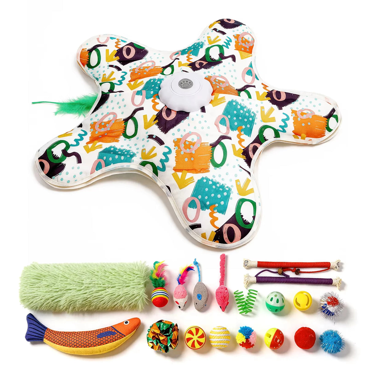 Automatic Hide-and-Seek Moving Feather Cat Toy for Bored Cats