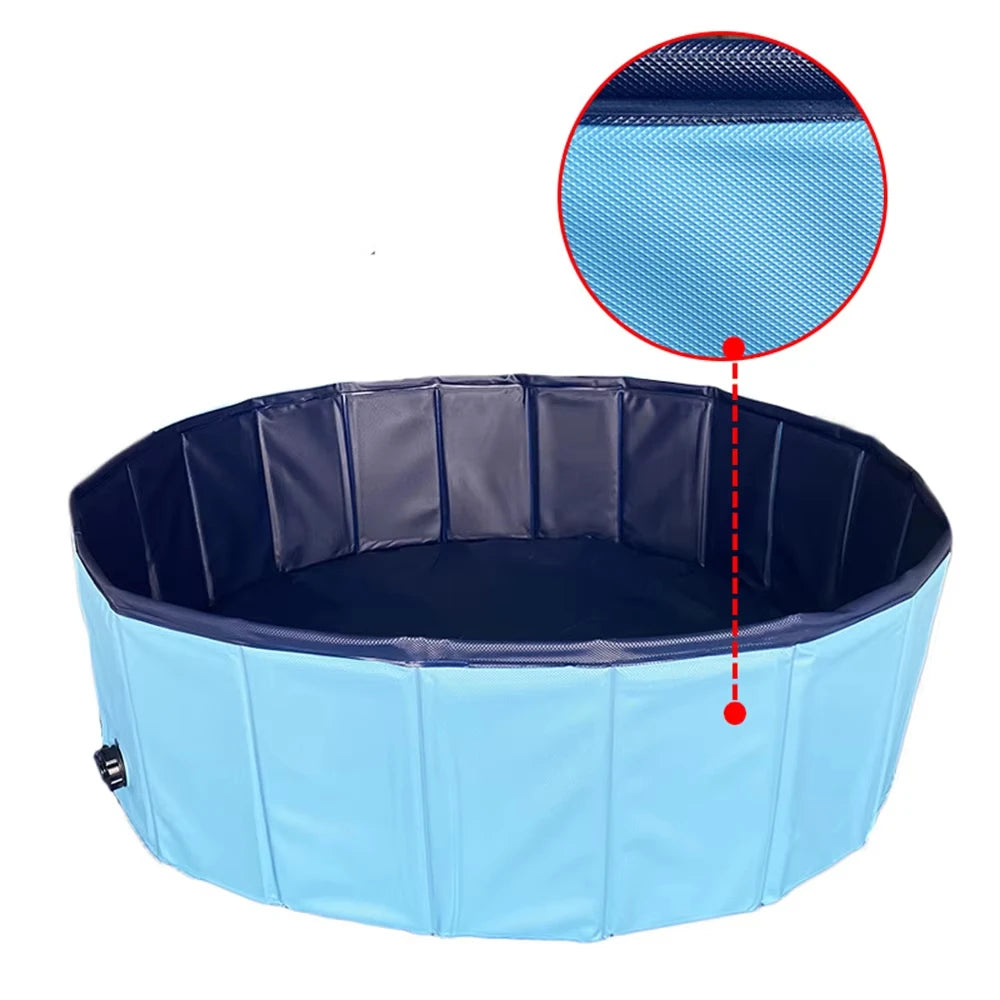 Foldable Pet Pool for Bathing, Cooling, and Backyard Water Play