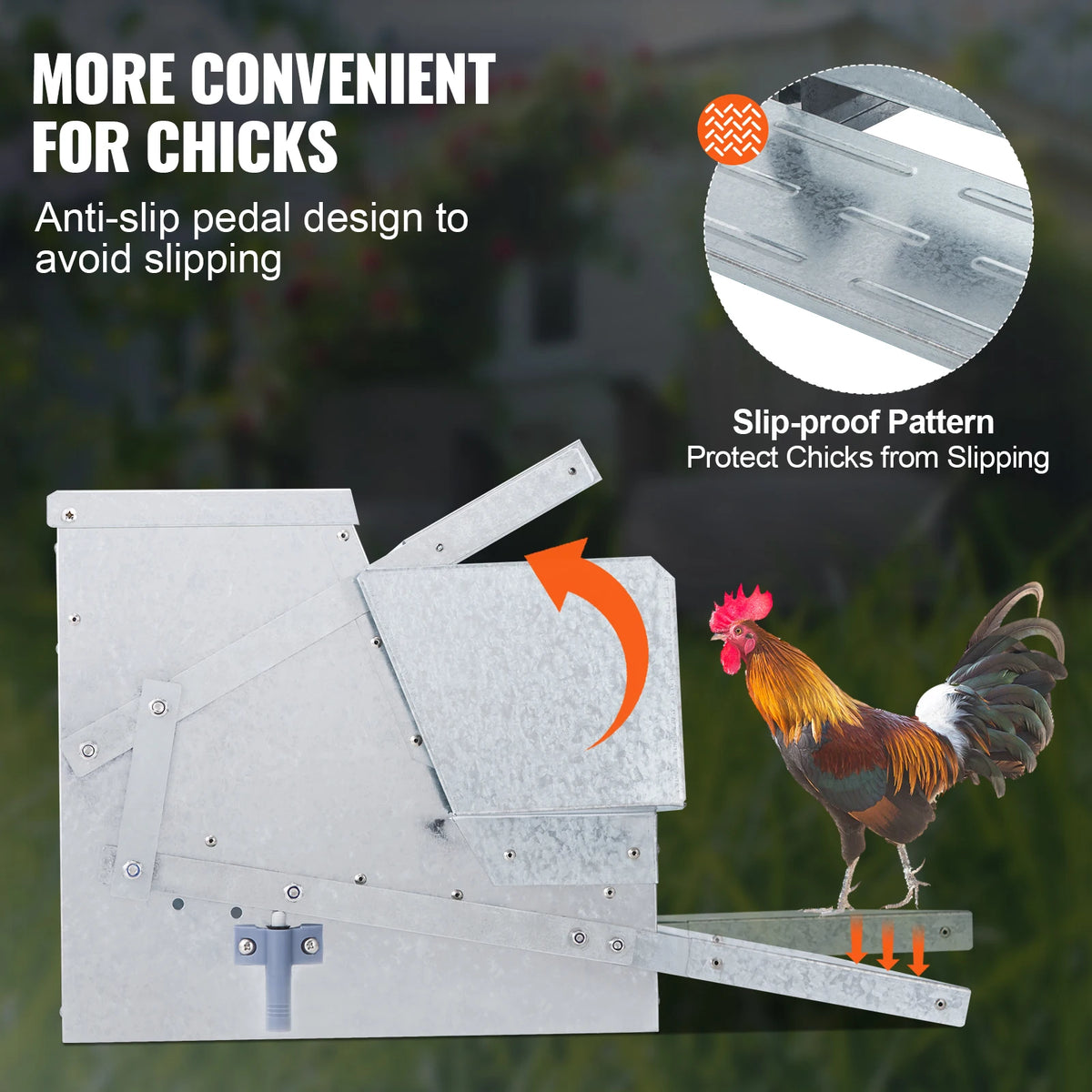 Treadle-Activated Automatic Chicken Feeder for Backyard Coops