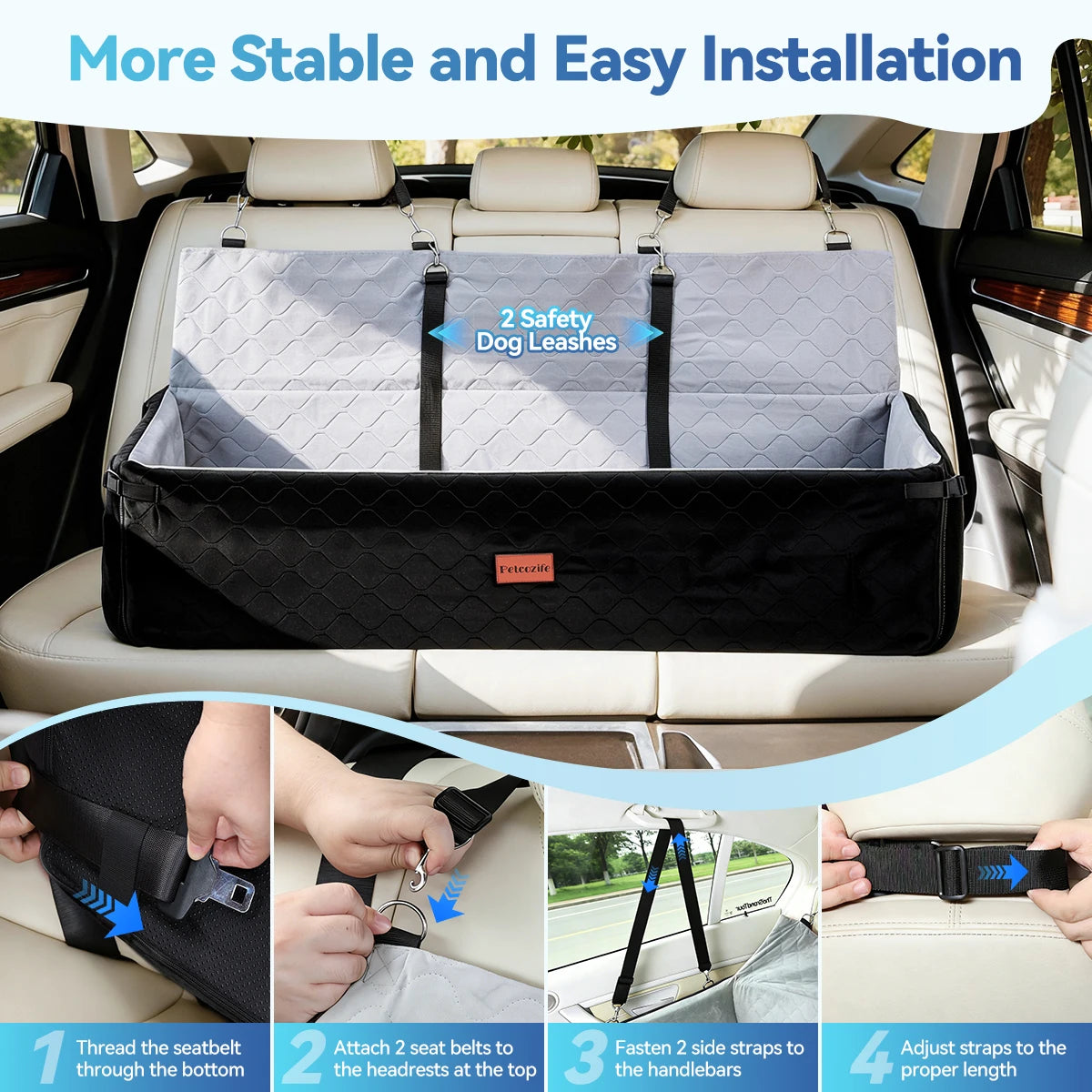 Extra Large Dog Car Seat That Converts to a Travel Bed