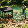 Outdoor Walk-In Poultry Enclosure with Gate and water-ready Cover