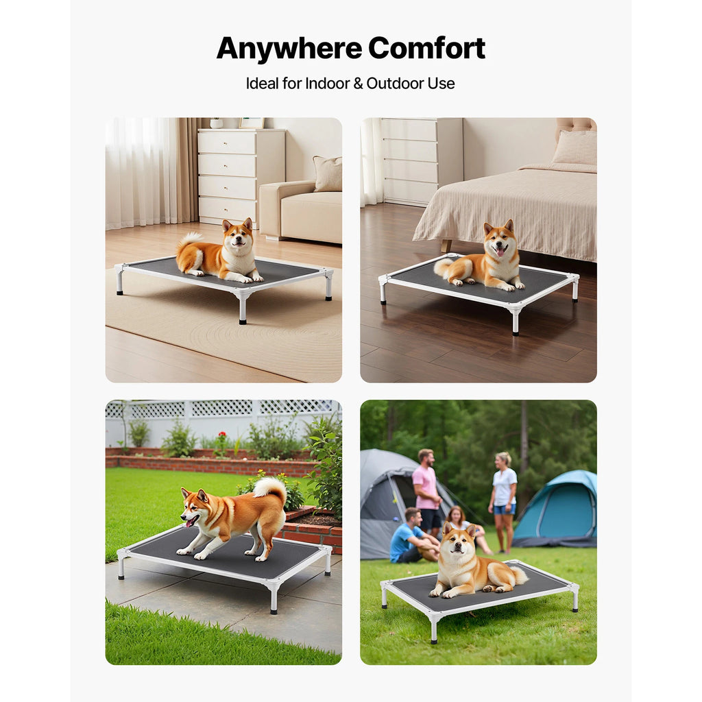 Elevated Mesh Dog Cot for Airflow Indoors and Outdoors