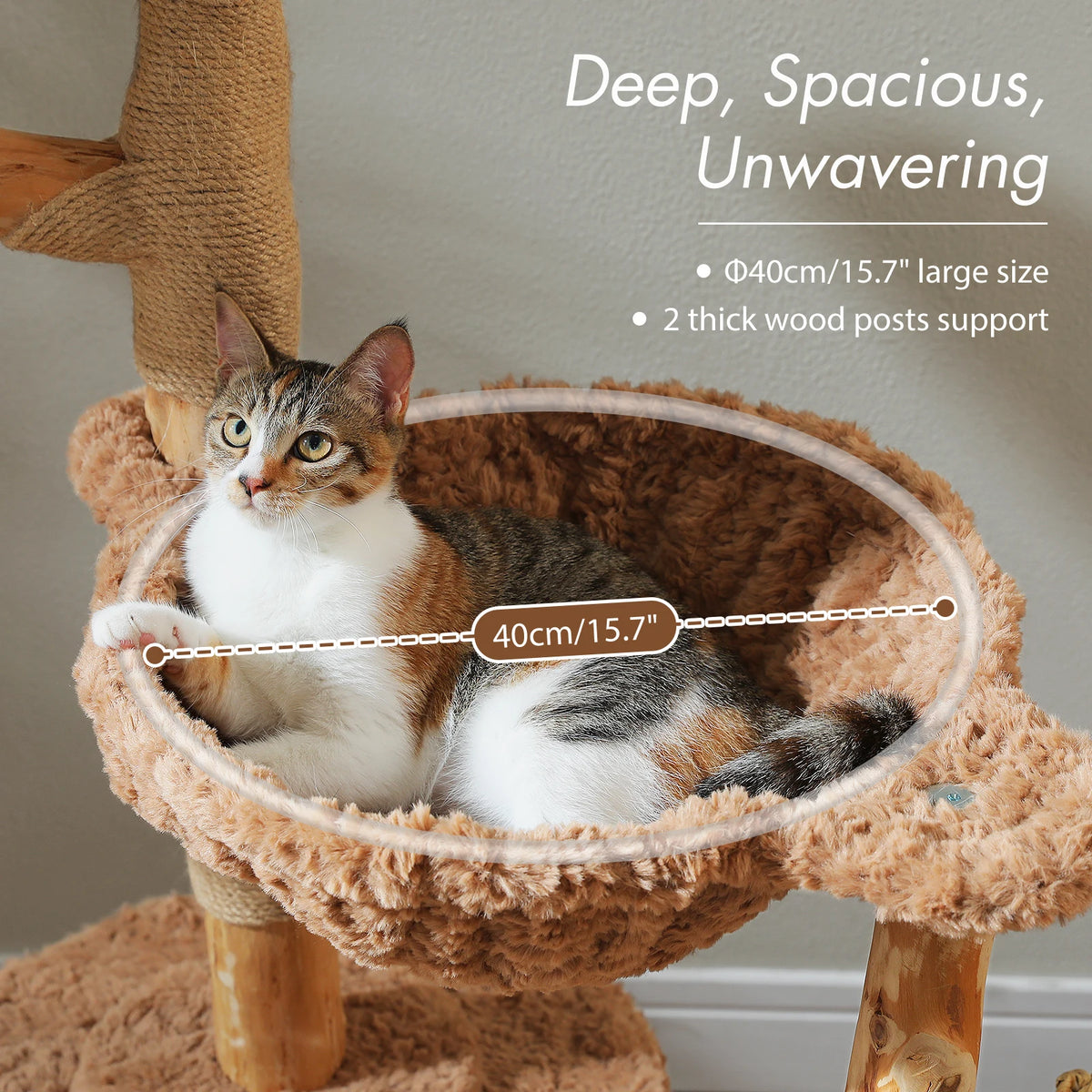 Multi-Level Indoor Cat Tower with Scratching Post and Cozy Den