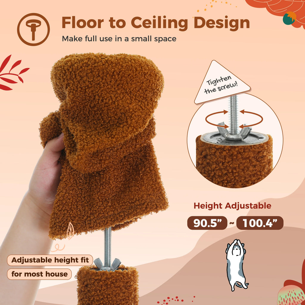 Cactus-Design Floor-to-Ceiling Cat Tower for Multi-Cat Homes