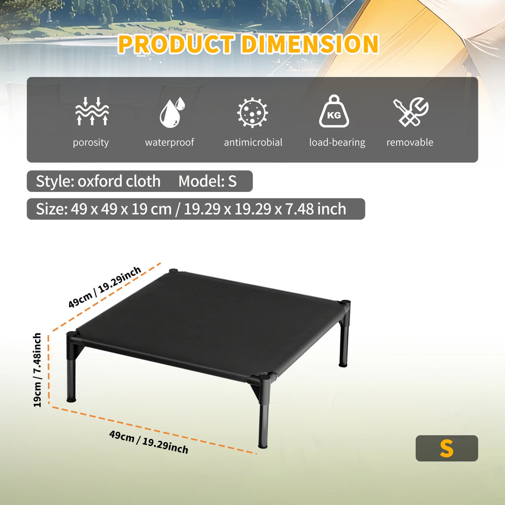 Elevated Pet Bed with Breathable Mesh for Indoor and Outdoor Rest