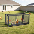 Wheeled Chicken Coop with water-ready Cover and Slide-Out Tray
