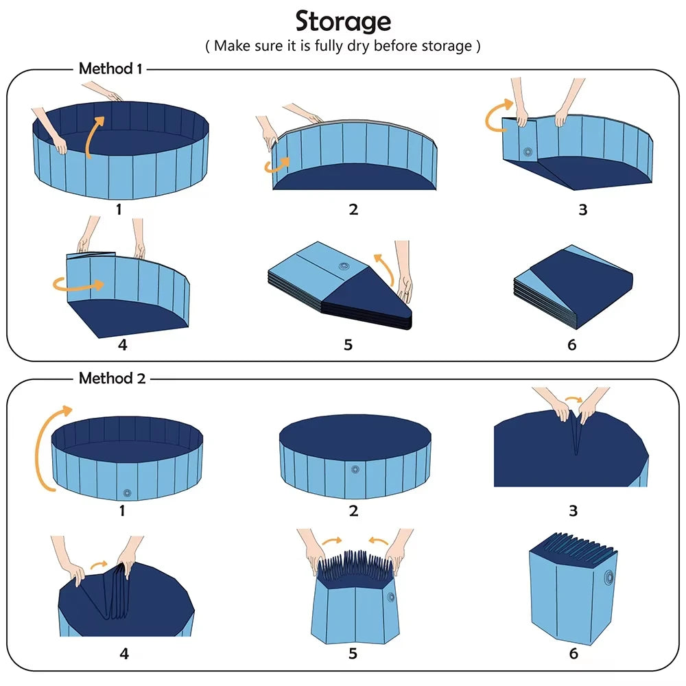 Foldable Pet Pool for Bathing, Cooling, and Backyard Water Play