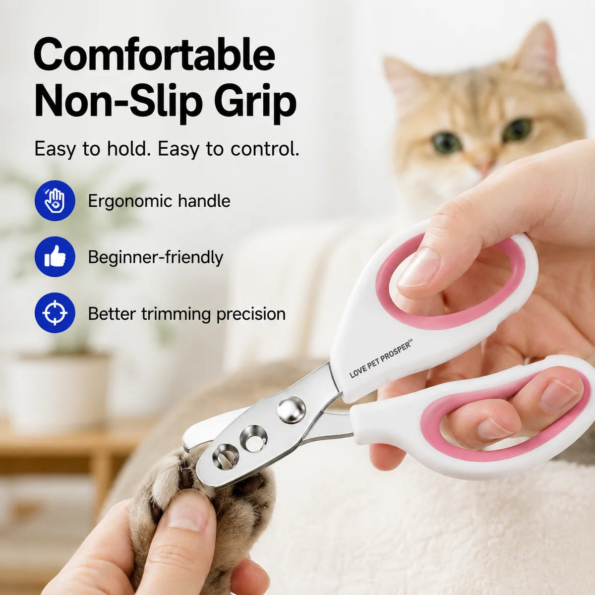 Dual-Hole Pet Nail Clippers for Cats, Dogs, and Small Pets