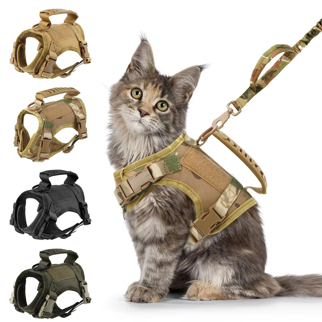 Adjustable Cat Harness and Leash Set for Large Adult Cats