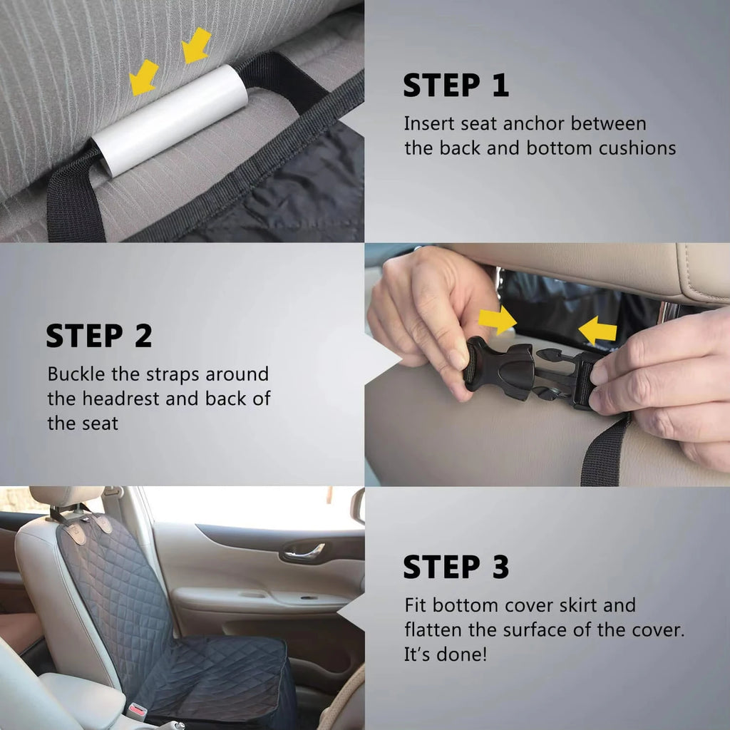 Water-ready Front Seat Cover for Dogs in Cars, Trucks, and SUVs