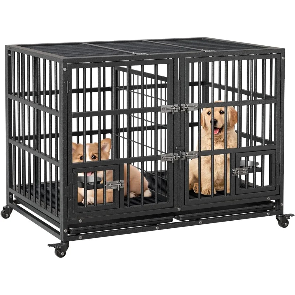Practical Metal Dog Crate for Medium and Large Dogs