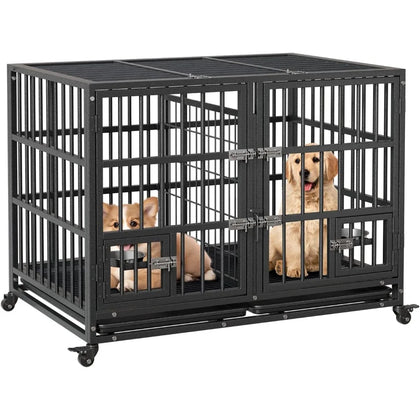Practical Metal Dog Crate for Medium and Large Dogs