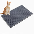 Double-Layer Cat Litter Trapping Mat with Rice-Shaped Surface
