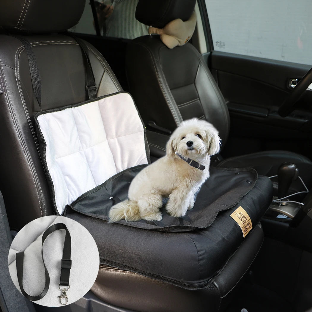 Water-ready Pet Seat Pad for Cars with Convertible Bed and Cover