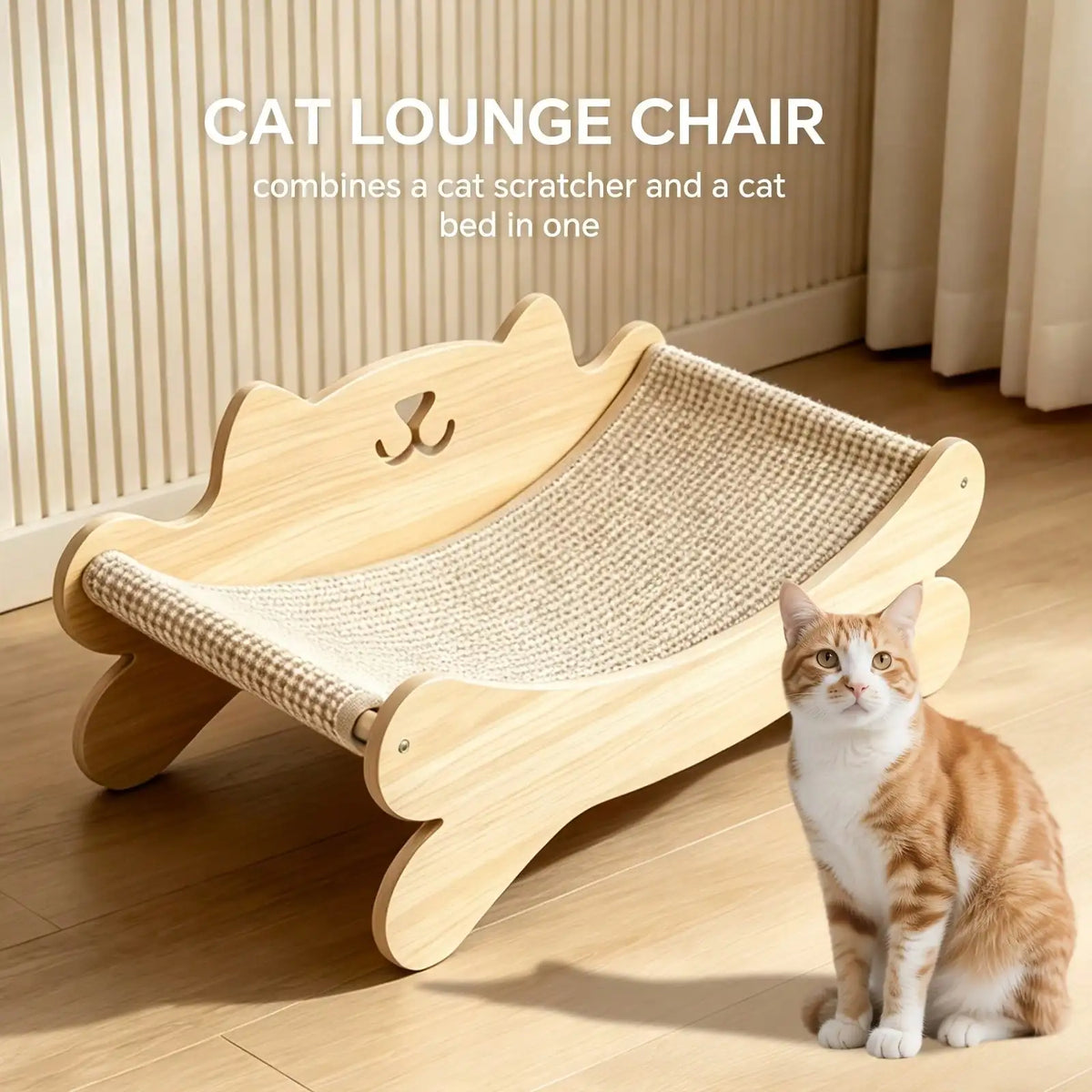 Natural Sisal Cat Scratching Post and Indoor Lounging Chair