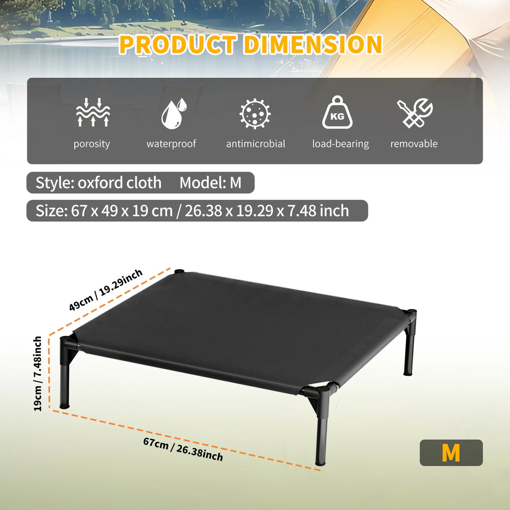 Elevated Pet Bed with Breathable Mesh for Indoor and Outdoor Rest