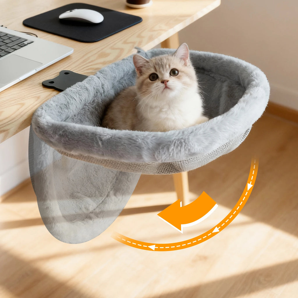 Foldable Sunken Cat Desk Bed for Home Office Cats
