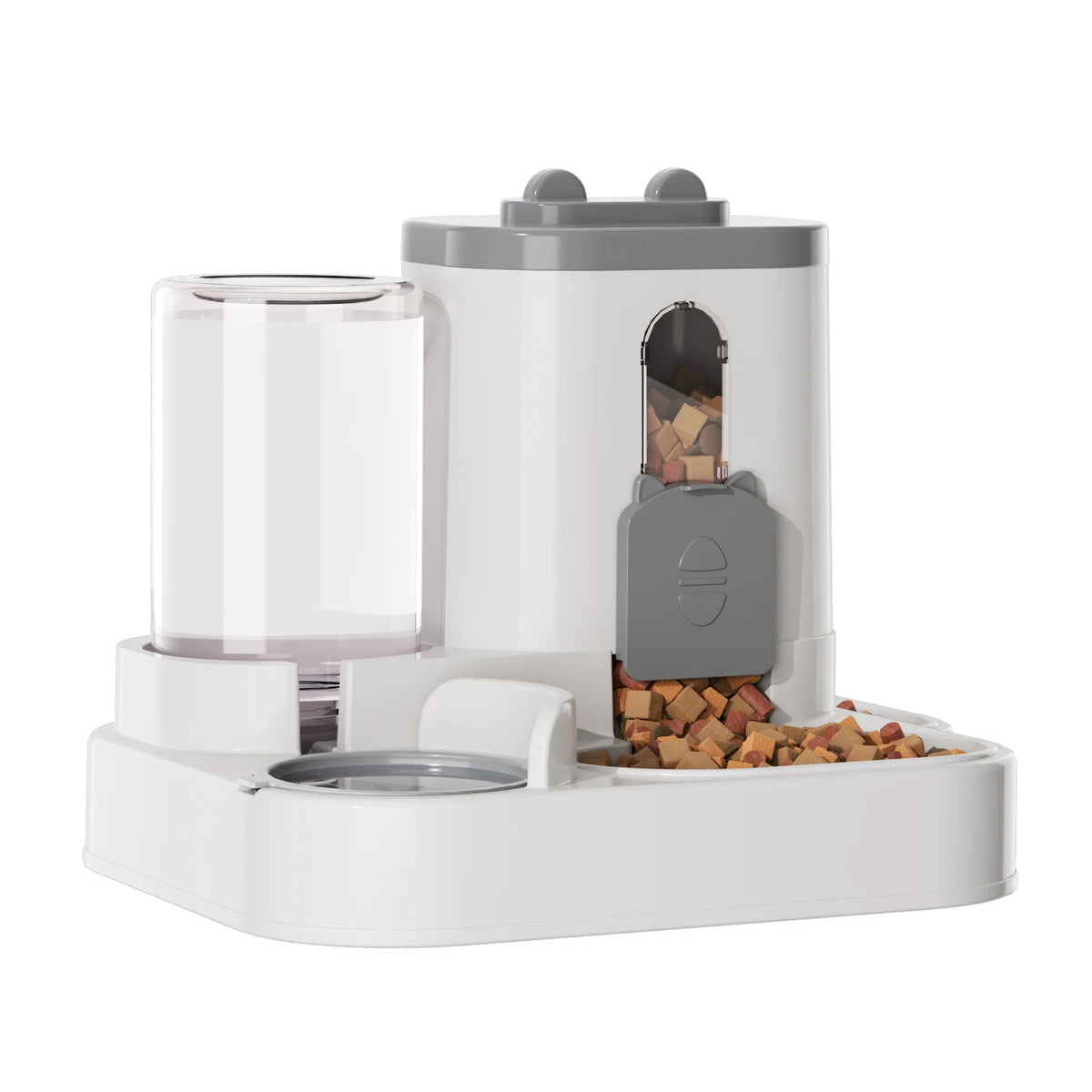 Automatic Cat and Dog Feeder with Integrated Water and Grain Storage