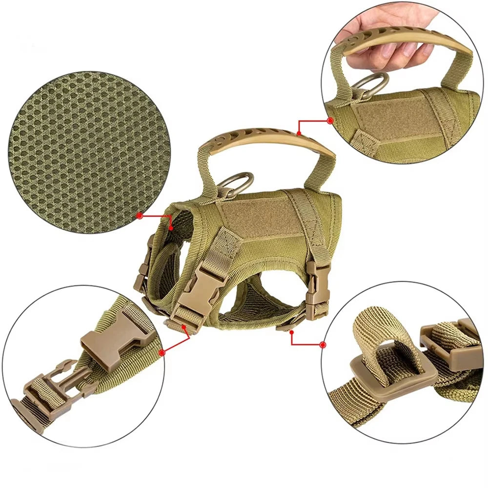 Adjustable Cat Vest Harness with Enclosed Ring and Air Cushion Support