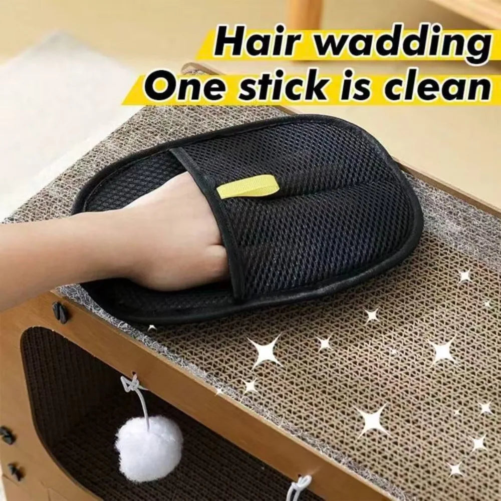 Static Pet Hair Remover Mitt for Grooming and Upholstery