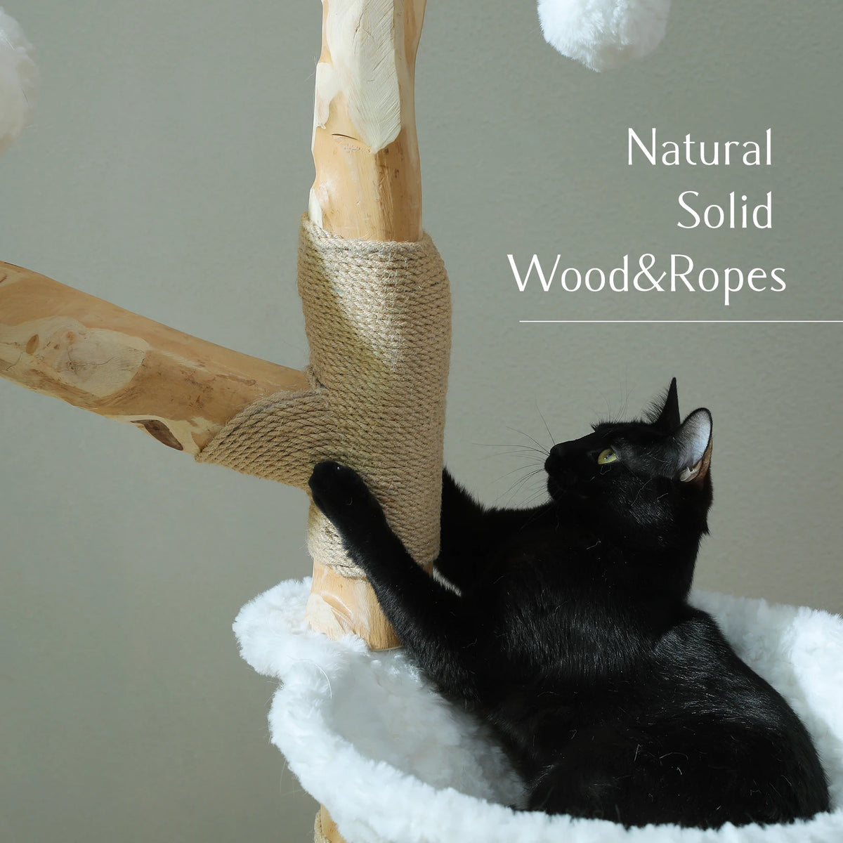 Multi-Level Indoor Cat Tower with Scratching Post and Cozy Den