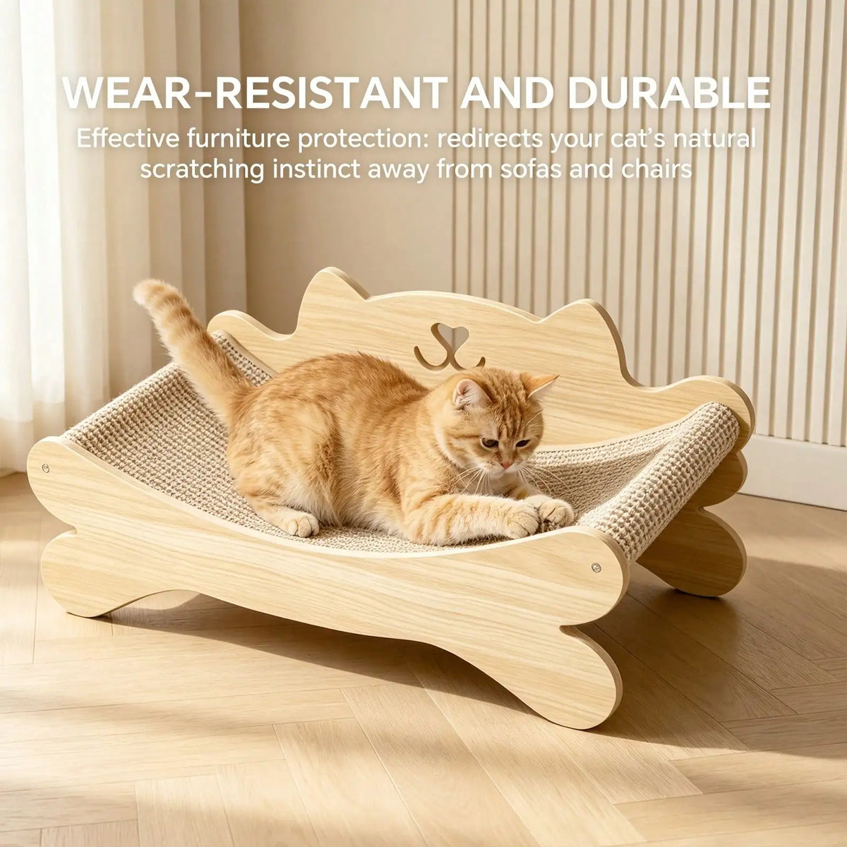 Natural Sisal Cat Scratching Post and Indoor Lounging Chair