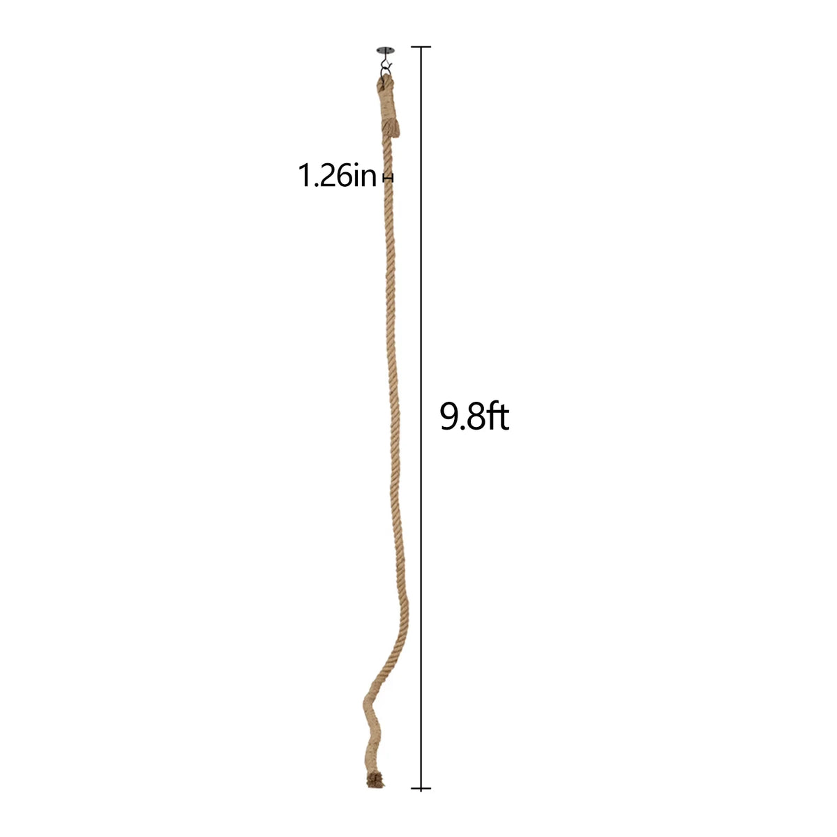 Indoor Cat Climbing Rope with Ceiling or Wall Mounting