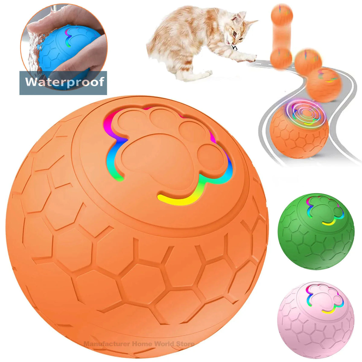 Motion-Activated Dog Ball with Two Interactive Play Modes