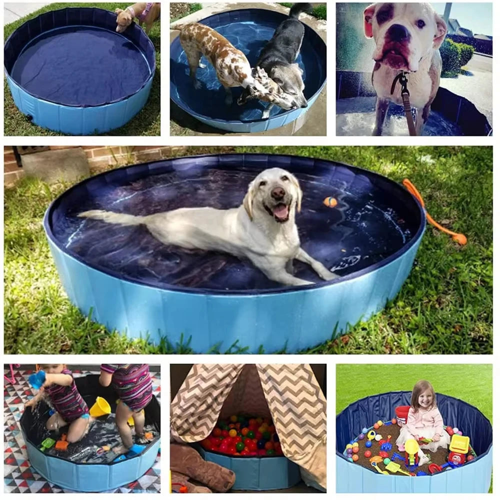 Foldable Pet Pool for Bathing, Cooling, and Backyard Water Play
