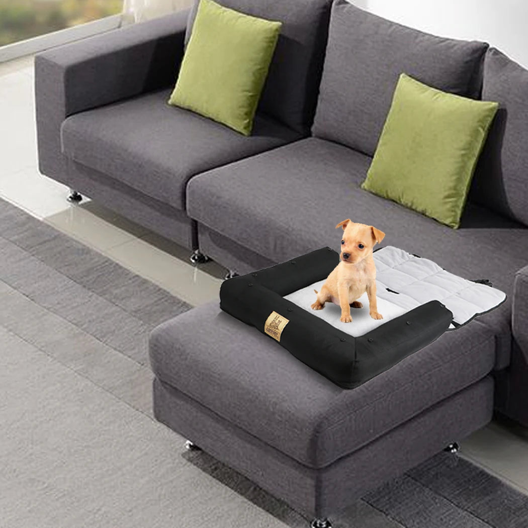 Water-ready Pet Seat Pad for Cars with Convertible Bed and Cover