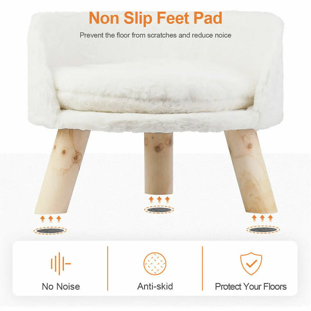 Cozy Cat Bed with Removable Cushion and Anti-Slip Legs