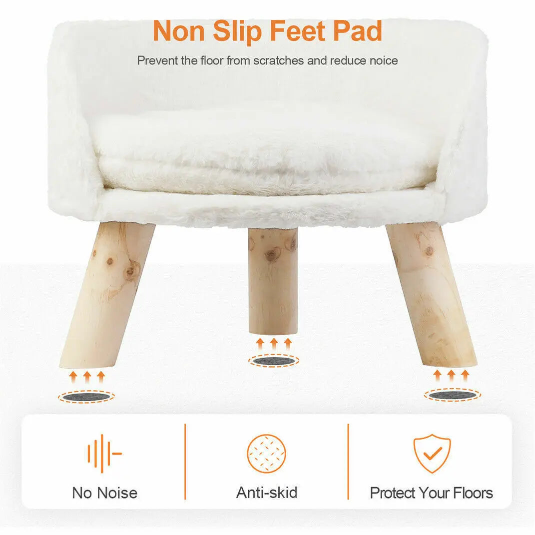 Cozy Cat Bed with Removable Cushion and Anti-Slip Legs