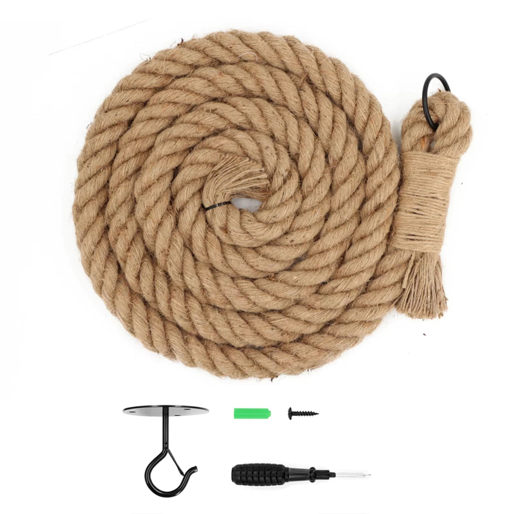 Indoor Cat Climbing Rope with Ceiling or Wall Mounting