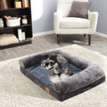 Sofa-Style Dog Bed with Raised Bolster Rim and Cushioned Base