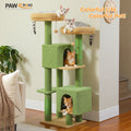 Indoor Cat Tower with Two Condos, Perches, and Scratching Posts