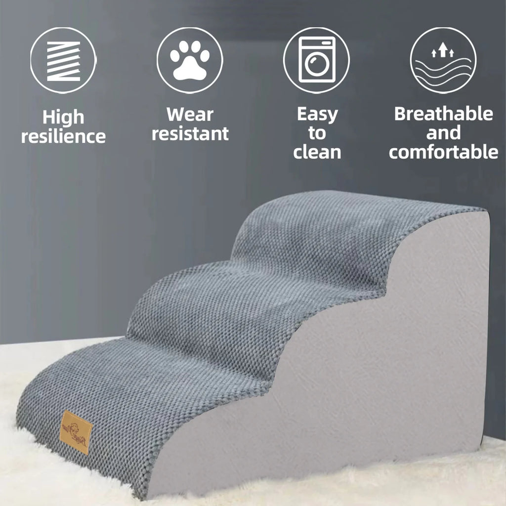 Small Dog Stairs with Non-Slip Surface and Removable Cover
