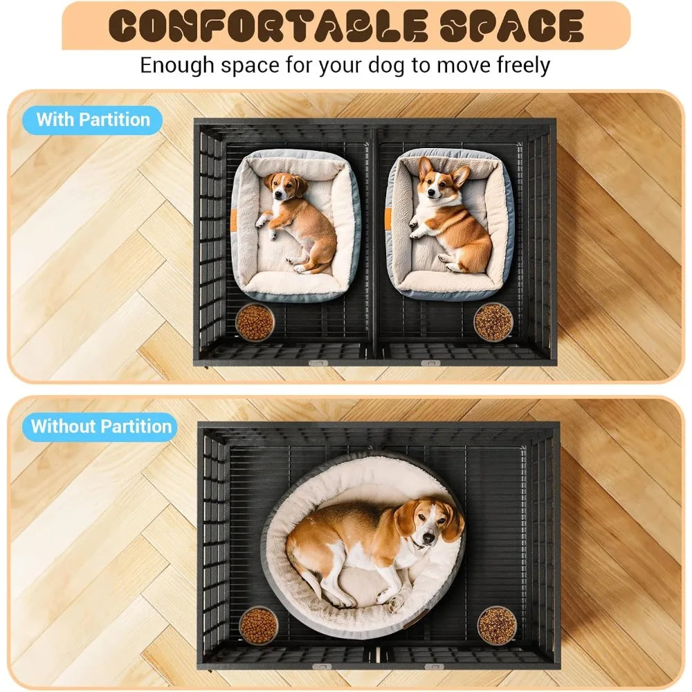 Practical Metal Dog Crate for Medium and Large Dogs
