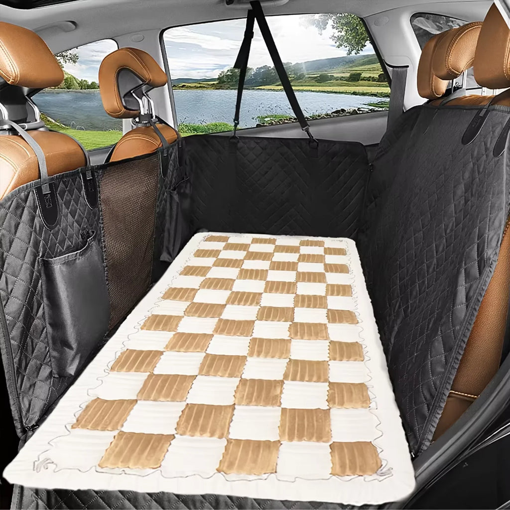 Plaid Pet Mat for Floor, Sofa, Bed End, or Car Back Seat