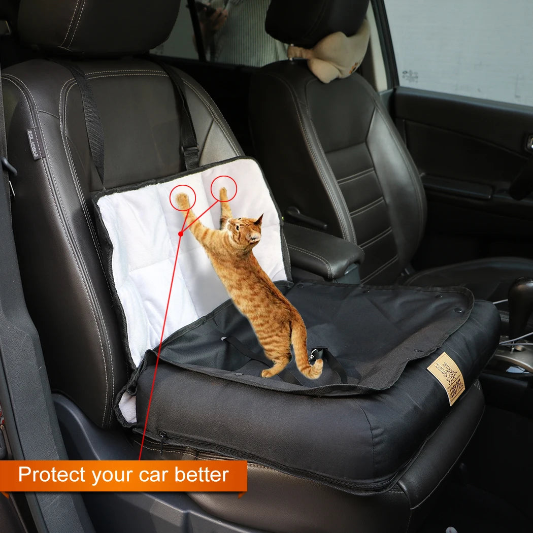 Water-ready Pet Seat Pad for Cars with Convertible Bed and Cover