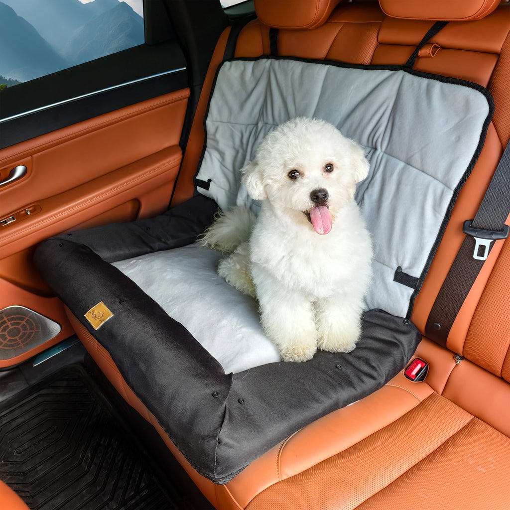Water-ready Pet Seat Pad for Cars with Convertible Bed and Cover