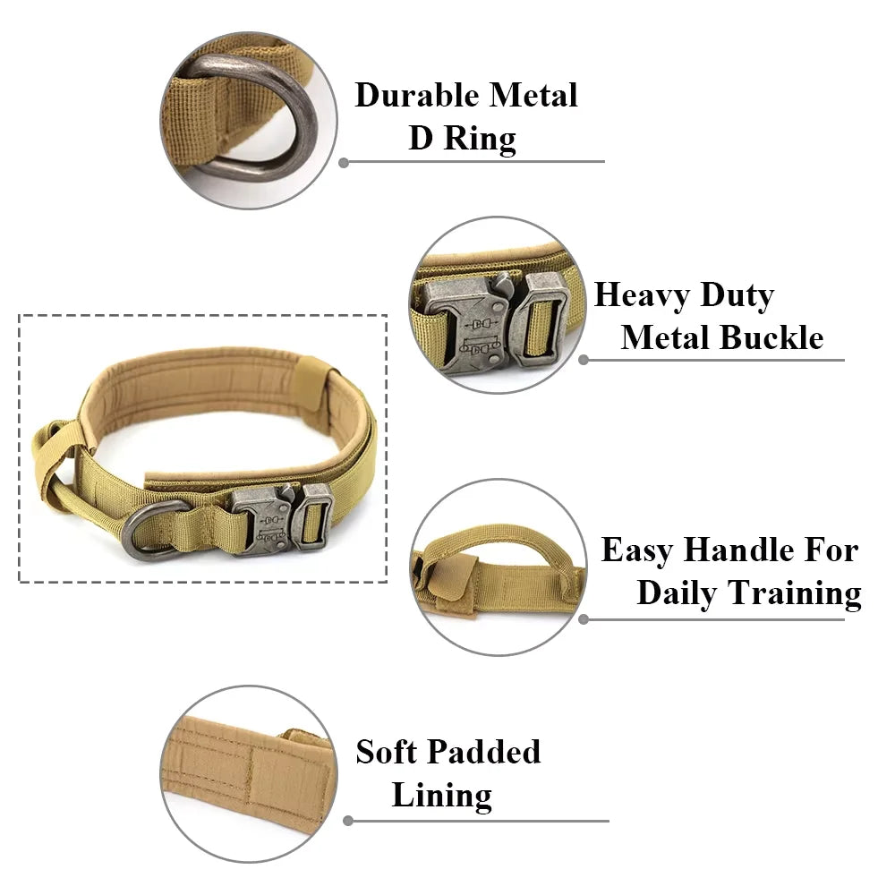 Adjustable Dog Training Collar with Control Handle and Leash Set